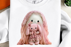 Whimsical Pink Ghost Clipart Product Image 3