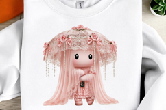 Whimsical Pink Ghost Clipart Product Image 3