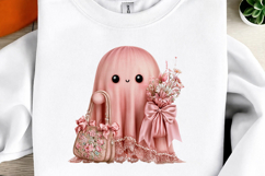 Whimsical Pink Ghost Clipart Product Image 3