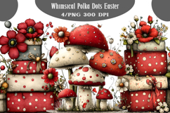 Whimsical Polka Dots Easter Clipart PNG Product Image 1