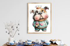 Whimsical Princess Daisy Bulldog Png Clipart Product Image 3