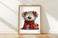 Whimsical Pumpkin Teddy Bear Clipart Product Image 3