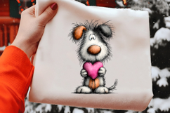 Whimsical Puppy Love Valentine Clipart Product Image 2