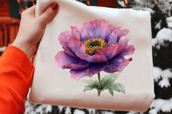 Whimsical Purple Anemone Flower Clipart Product Image 2