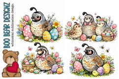 Easter Quail Clipart Product Image 1