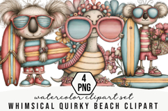Whimsical Quirky Beach Clipart Product Image 1