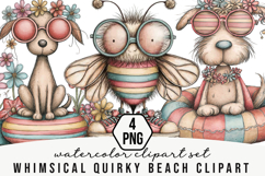 Whimsical Quirky Beach Clipart Product Image 1