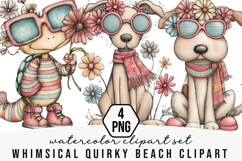 Whimsical Quirky Beach Clipart Product Image 1