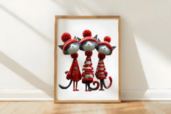 Whimsical Quirky Christmas Cats Clipart Product Image 3