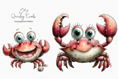Whimsical Quirky Crab Clipart Product Image 1