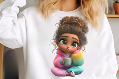 Whimsical quirky girls clipart - Quirky girls Png Product Image 3
