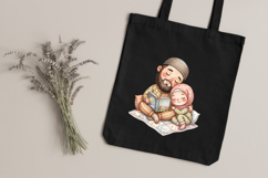 Whimsical Quirky Muslim Dad &amp; Kid Clipart Bundle Product Image 3