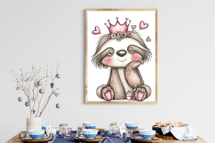 Whimsical Quirky Valentine Sloth Clipart Product Image 3