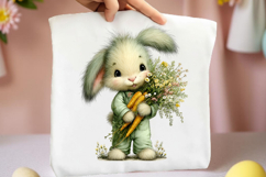 Whimsical Rabbit Carrot Summer Clipart Product Image 2