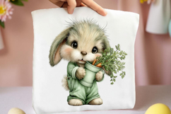 Whimsical Rabbit Carrot Summer Clipart Product Image 2