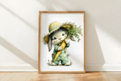 Whimsical Rabbit Carrot Summer Clipart Product Image 3
