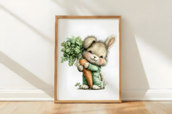 Whimsical Rabbit Carrot Summer Clipart Product Image 3