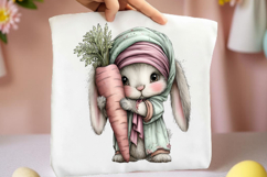 Whimsical Rabbit Carrot Summer Clipart Product Image 2