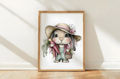 Whimsical Rabbit Carrot Summer Clipart Product Image 3