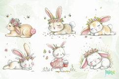 Whimsical Rabbit Clipart Product Image 5