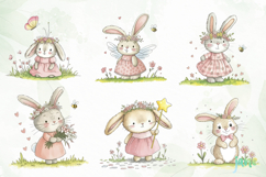 Whimsical Rabbit Clipart Product Image 3