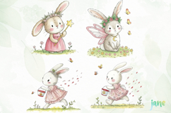 Whimsical Rabbit Clipart Product Image 2