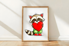 Whimsical Raccoon Cupid Clipart Product Image 3