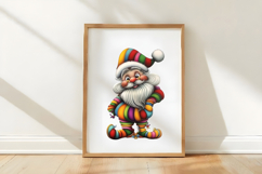 Whimsical Rainbow Santa Clipart Product Image 3