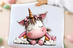 Whimsical Rainbow Unicorn Clipart Product Image 2