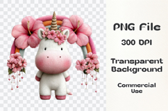 Whimsical Rainbow Unicorn Clipart Product Image 3