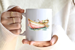 Whimsical River Drift Boat Clipart Bundle Product Image 3