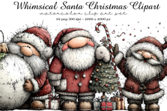 Whimsical Santa Christmas Clipart Product Image 1