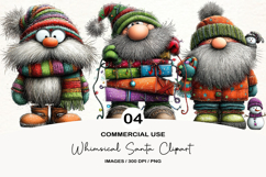 Whimsical Santa Clipart Sublimation Product Image 1