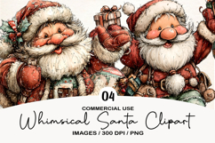 Whimsical Santa Clipart Product Image 1