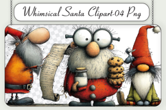 Whimsical Santa Clipart Sublimation Product Image 1