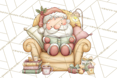 Whimsical Santa Clipart PNG, Funny Christmas Illustrations Product Image 3