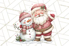 Whimsical Santa Clipart PNG, Cute Christmas Santa Clip Art Product Image 3