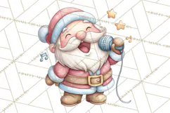Whimsical Santa Clipart PNG, Funny Christmas Illustrations Product Image 4