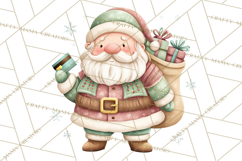 Whimsical Santa Clipart PNG, Funny Christmas Illustrations Product Image 5