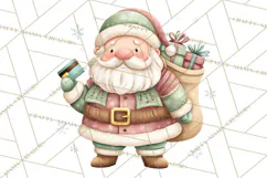 Whimsical Santa Clipart PNG, Funny Christmas Illustrations Product Image 5