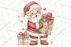 Whimsical Santa Clipart PNG, Cute Christmas Santa Clip Art Product Image 3