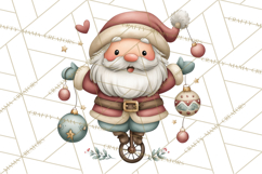 Whimsical Santa Clipart PNG, Funny Christmas Illustrations Product Image 3
