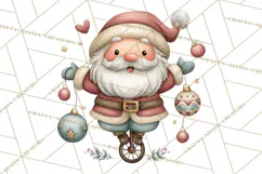 Whimsical Santa Clipart PNG, Funny Christmas Illustrations Product Image 3