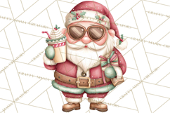 Whimsical Santa Clipart PNG, Cute Christmas Santa Clip Art Product Image 4