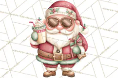Whimsical Santa Clipart PNG, Cute Christmas Santa Clip Art Product Image 4
