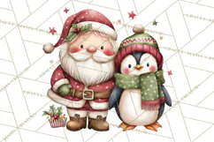 Whimsical Santa Clipart PNG, Cute Christmas Santa Clip Art Product Image 5