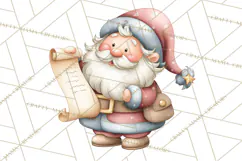 Whimsical Santa Clipart PNG, Funny Christmas Illustrations Product Image 5