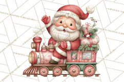 Whimsical Santa Clipart PNG, Cute Christmas Santa Clip Art Product Image 2
