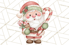Whimsical Santa Clipart PNG, Cute Christmas Santa Clip Art Product Image 3