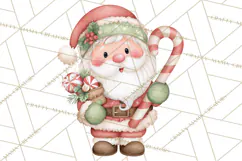 Whimsical Santa Clipart PNG, Cute Christmas Santa Clip Art Product Image 3